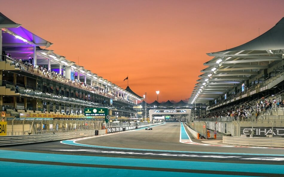 Yas marina circuit track in Abu Dhabi