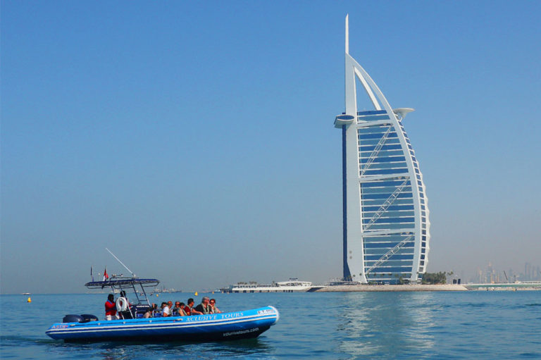 People Enjoy Speed Boat Ride